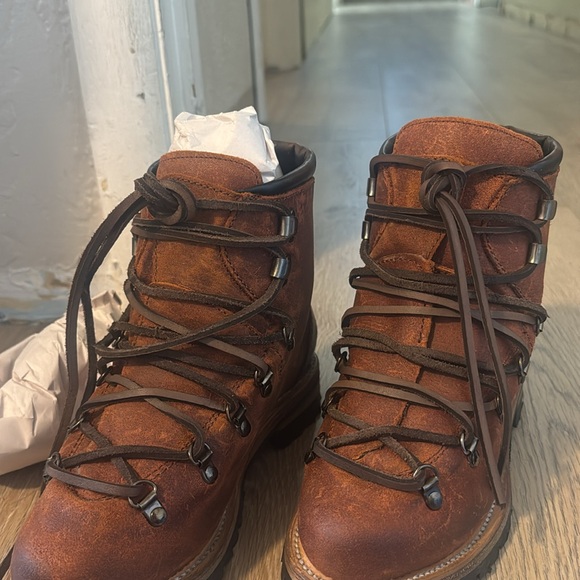 EXCLUSIVE Brand New Freebird Brown Leather Hiking Boots - Picture 6 of 7
